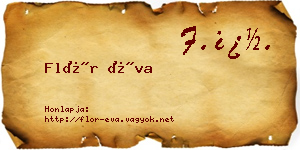 Flór Éva névjegykártya